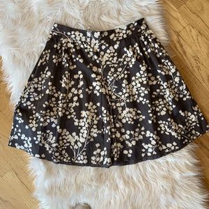 Anthropologie Moulinette Soeurs Grey Floral Skirt